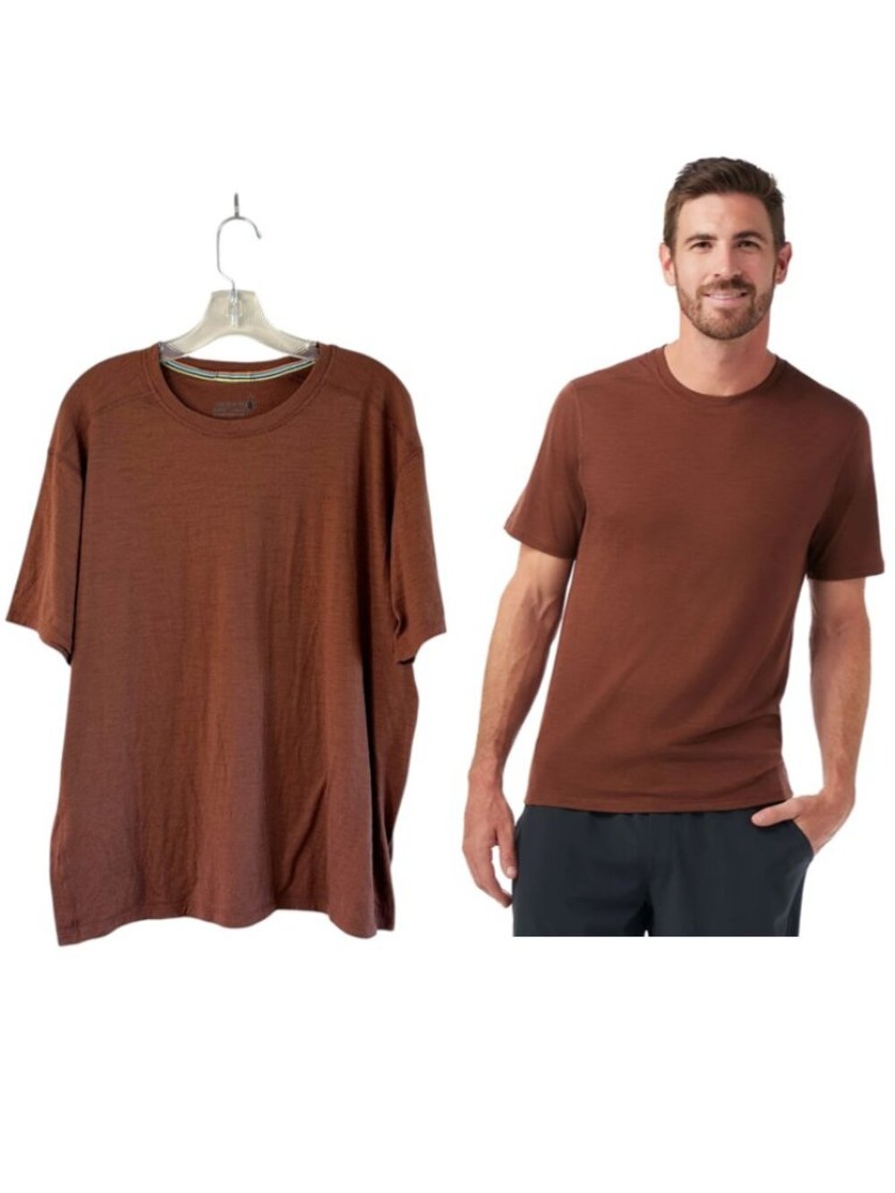 Smartwool Men's Merino Short Sleeve Tee, Sable Brown, 2XL